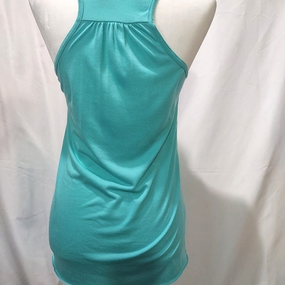 FloGrown Girl Aqua Racerback Tank Top Size Medium - Picture 7 of 15